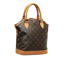 Louis Vuitton-Brown Louis Vuitton Monogram Lockit Vertical PM Handbag-Brown