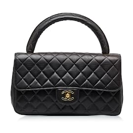 Chanel-Black Chanel Medium Kelly Parent Top Handle Bag-Black