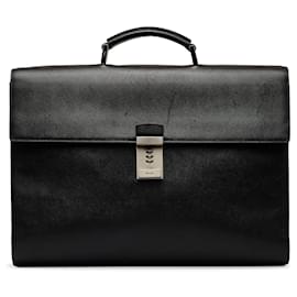 Prada-Black Prada Saffiano Business Bag-Black