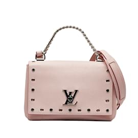 Louis Vuitton-Pink Louis Vuitton Embellished Lockme II BB Satchel-Pink