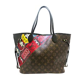 Louis Vuitton-Sac marron Louis Vuitton Monogram Kabuki Neverfull MM-Marron