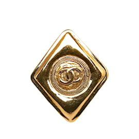 Chanel-Broche Chanel CC dorée-Doré