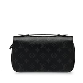 Louis Vuitton-Black Louis Vuitton Monogram Eclipse Zippy XL Wallet-Black