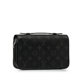 Louis Vuitton-Black Louis Vuitton Monogram Eclipse Zippy XL Wallet-Black