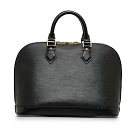 Louis Vuitton-Schwarze Louis Vuitton Epi Alma PM Handtasche-Schwarz