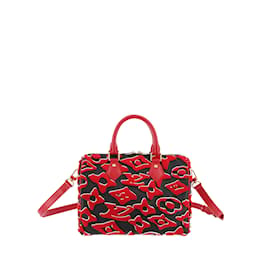 Louis Vuitton-Red Louis Vuitton x Urs Fischer Speedy Bandouliere 25 Boston Bag-Red