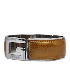 Gucci-Brown Gucci Leather Bracelet-Brown