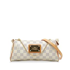 Louis Vuitton-White Louis Vuitton Damier Azur Eva Satchel-White