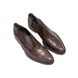 Prada-Chaussures habillées en cuir Prada marron Taille 37.5-Marron