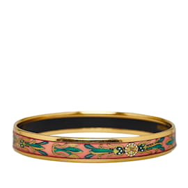 Hermès-Bracelet de costume en émail doré Hermes-Doré