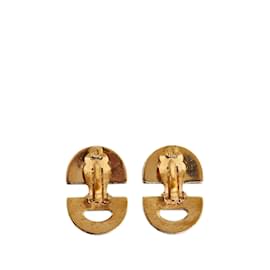 Céline-Gold Celine Gold-Tone Clip On Earrings-Golden