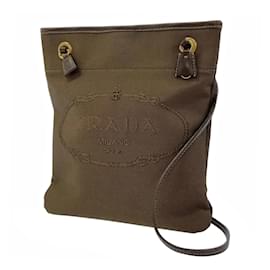 Prada-Brown Prada Canapa Logo Crossbody Bag-Marrone