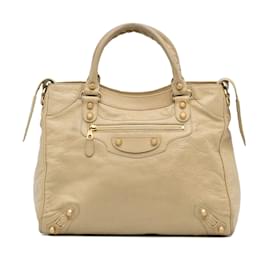 Balenciaga-Beige Balenciaga Motocross Giant 12 Velo Satchel-Beige