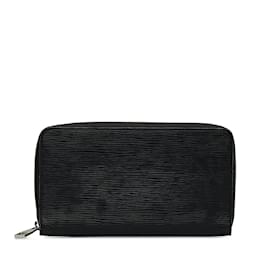 Louis Vuitton-Black Louis Vuitton Epi Zippy Long Wallet-Black