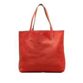 Hermès-Rote Hermes Clemence gefütterte Sens 36 Tote bag-Rot