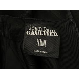 Autre Marque-Vintage negro Jean Paul Gaultier Femme gorra manga vestido tamaño IT 40-Negro