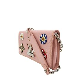 Louis Vuitton-Pink Louis Vuitton Epi Mechanical Flowers Twist MM Crossbody Bag-Pink