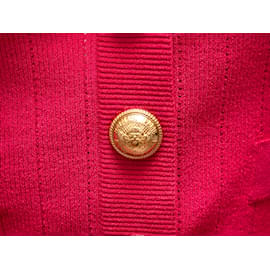 Balmain-Hot Pink Balmain V-Neck Cardigan Size FR 34-Pink