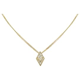 Dior-Gold Dior Gold-Tone Pendant Necklace-Golden