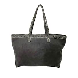 Fendi-Black Fendi Studded Selleria Tote-Black