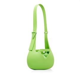 Bottega Veneta-Bolso satchel pequeño de goma moldeada verde de Bottega Veneta-Verde