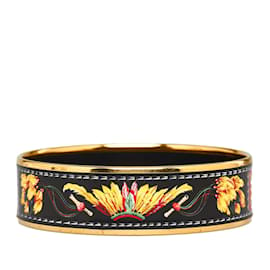 Hermès-Bracelet de costume GM en or Hermes Cloisonne Bangle-Doré