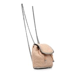 Stella Mc Cartney-Pink Stella McCartney Quilted Falabella Shaggy Deer Backpack-Pink