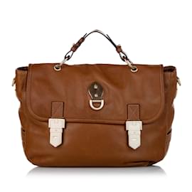 Mulberry-Brown Mulberry Tillie Leather Satchel-Brown