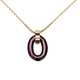 Louis Vuitton-Gold Louis Vuitton Gimme-a-clue Pendant Necklace-Golden