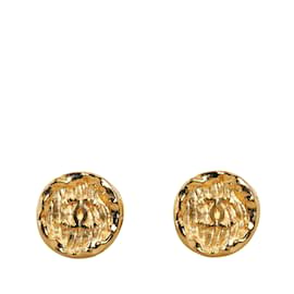 Chanel-Gold Chanel CC Clip-on Earrings-Golden