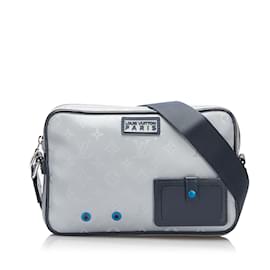 Louis Vuitton-Gray Louis Vuitton Monogram Satellite Alpha Messenger Crossbody Bag-Other