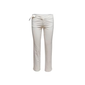 Gucci-White Gucci Straight-Leg Pants Size EU 42-White