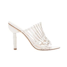 Blanco Cult Gaia Ark Sandalias de tacón de cuero Talla 38.5 Blanco
