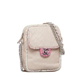 Chanel-Rosa Chanel Elegante Tweed-Umhängetasche-Pink