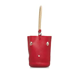 Hermès-Red Hermes Clemence Mangeoire Bucket PM-Red
