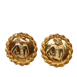 Chanel-Clipe Chanel Mademoiselle dourado em brincos-Dourado