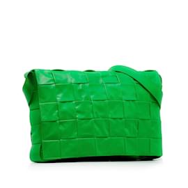 Bottega Veneta-Green Bottega Veneta Maxi Intrecciato Cassette Crossbody Bag-Green