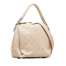 Louis Vuitton-Beige Louis Vuitton Monogram Mahina Babylone Chain BB Satchel-Beige