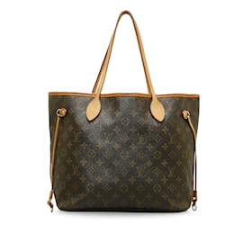 Louis Vuitton-Sac cabas marron Louis Vuitton Monogram Neverfull MM-Marron