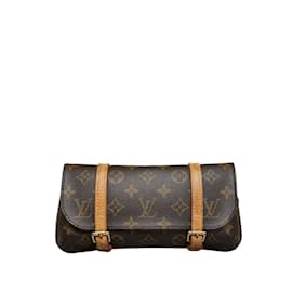 Louis Vuitton-Brown Louis Vuitton Monogram Marelle Pochette Belt Bag-Marron
