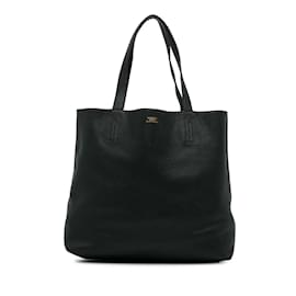 Hermès-Black Hermes Clemence Double Sens 36 Tote Bag-Black