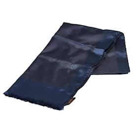 Louis Vuitton-Sciarpe con sciarpa in seta monogramma Louis Vuitton blu-Blu