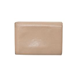 Balenciaga-Beige Balenciaga Neo Classic Mini Leather Wallet-Beige