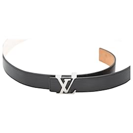 Louis Vuitton-Black Louis Vuitton Epi Leather Logo Belt EU 90-Black