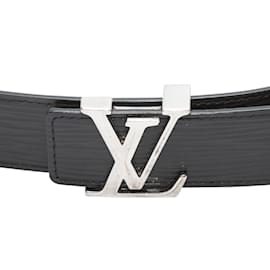 Louis Vuitton-Ceinture noire avec logo en cuir épi Louis Vuitton EU 90-Noir