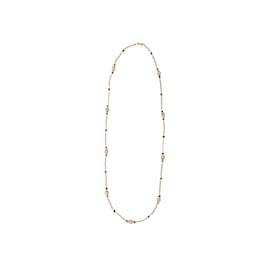 Céline-Vintage Gold-Tone Celine Chain-Link Long Necklace-Golden