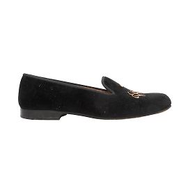 Stubbs & Wootton Mocassini in velluto Stubbs e Wootton neri e multicolori 37.5 Nero