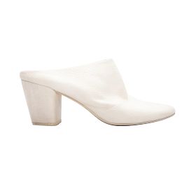 Marsèll White Marsell Leather Heeled Mules Size 38 White