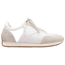 Totême-White Toteme Leather & Suede Low-Top Sneakers Size 39-White