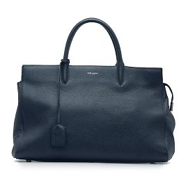 Bolsa Saint Laurent Média Cabas Rive Gauche Azul Azul
